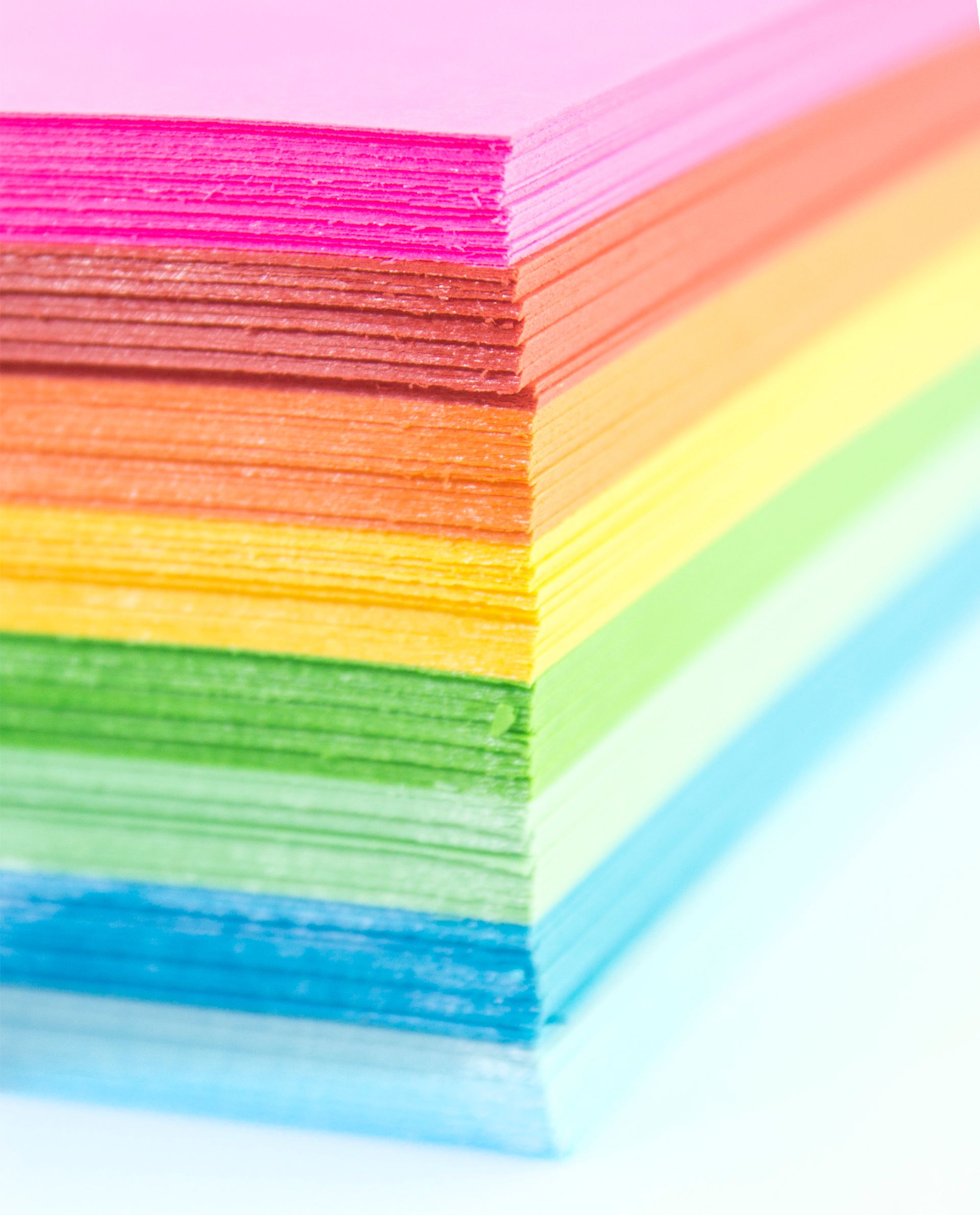 Colourful stacked Paper