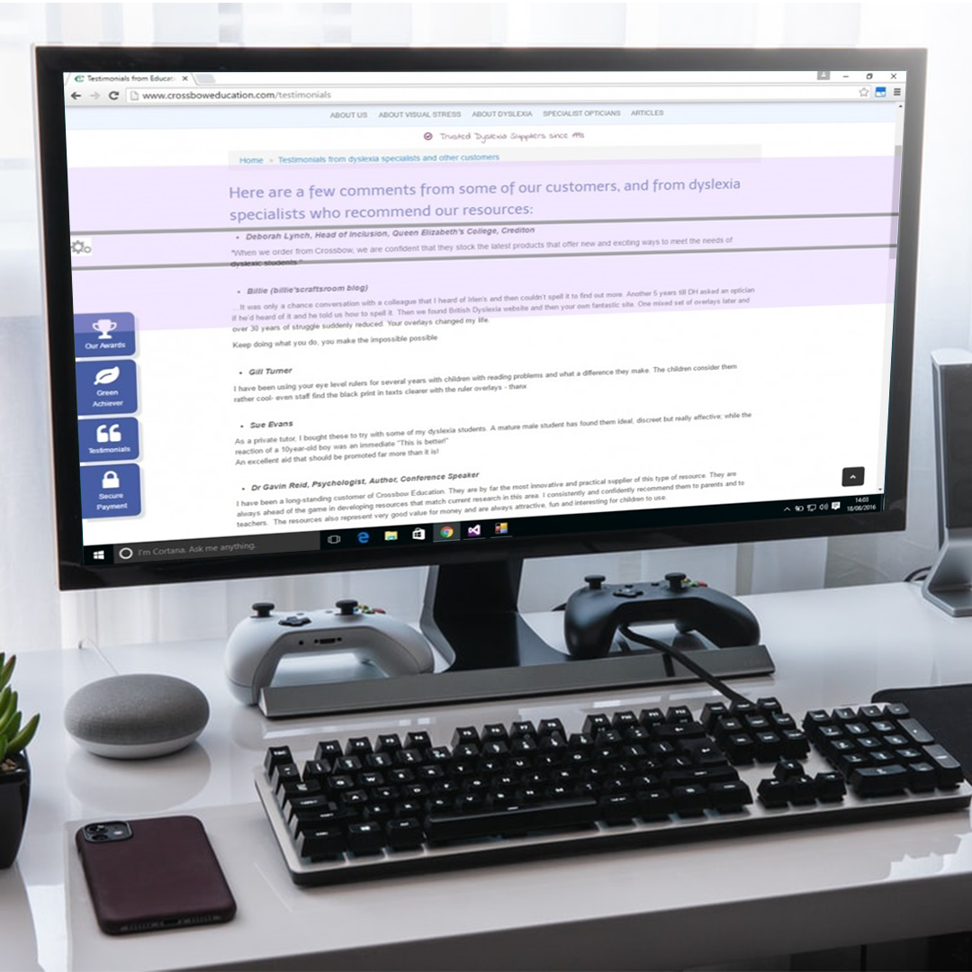 Screen with tint and track with purple tint